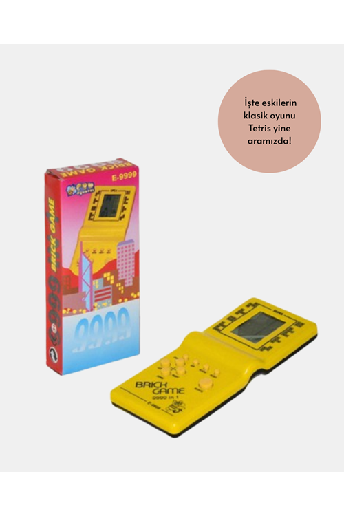 Taşınabilir Tetris Oyunu El Konsolu – Dayanıklı Plastik, Pil ile Çalışan Retro Oyun Aleti