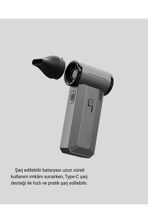 130000 RPM Çok Fonksiyonlu Şarjlı Hava Üfleme ve Vakum Temizlik Cihazı