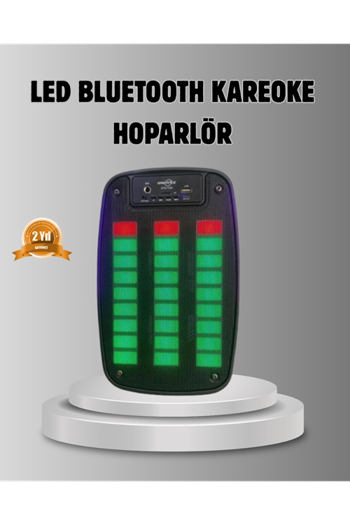 GTS 1793 Işıklı 6.5 İnç Kablosuz Hoparlör Bluetooth, USB ve FM Özellikli