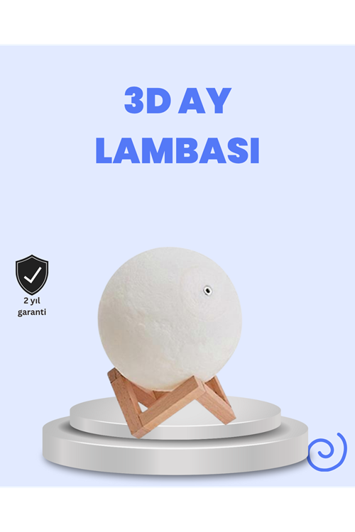 RGB Modlu 16 Renkli Ay Gece Lambası 3D Baskı