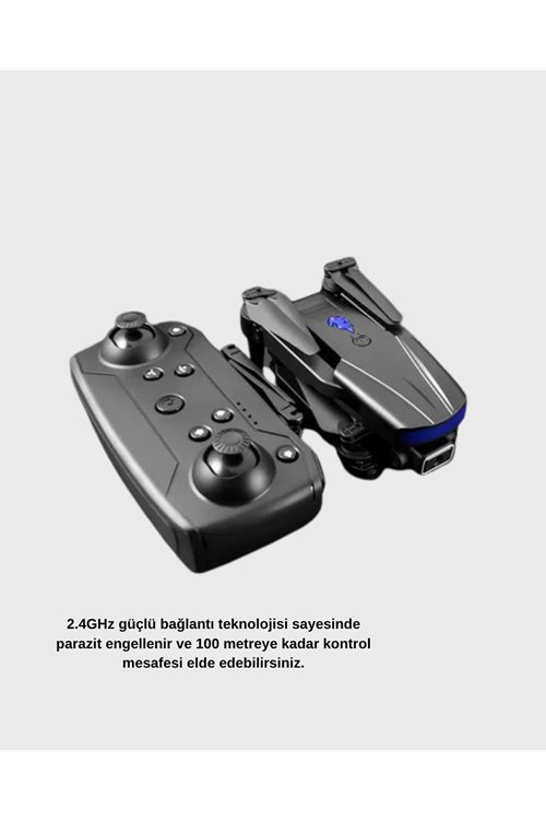 4K Kamera Özellikli Katlanabilir Drone Wi-Fi ve Yükseklik Sabitlemeli