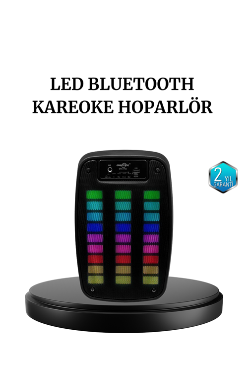 GTS 1793 Kablosuz Bluetooth Hoparlör 6.5 İnç Işıklı ve Güçlü Bass
