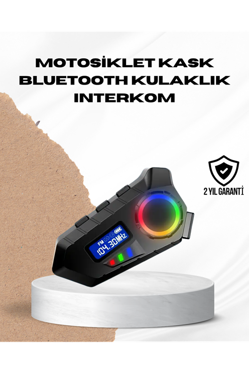 Bluetooth 5.4  İnterkom IP65 Toz ve Su Geçirmez LED Göstergeli