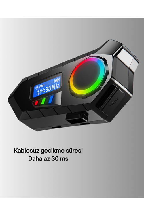 Suya Dayanıklı Bluetooth  İnterkom 5.4 Hoparlör 500mAh Batarya ve FM Radyo Özellikli