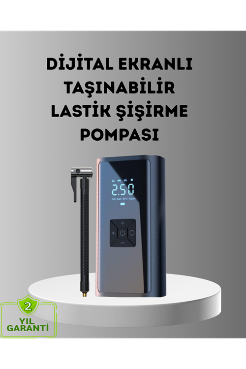 Dijital Ekranlı Kablosuz Hava Pompası LED Işıklı 12V 80W