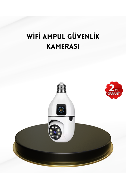 1080P WiFi Ampul Kamera Uzaktan Erişimli Hareket Sensörlü Gece Görüşlü
