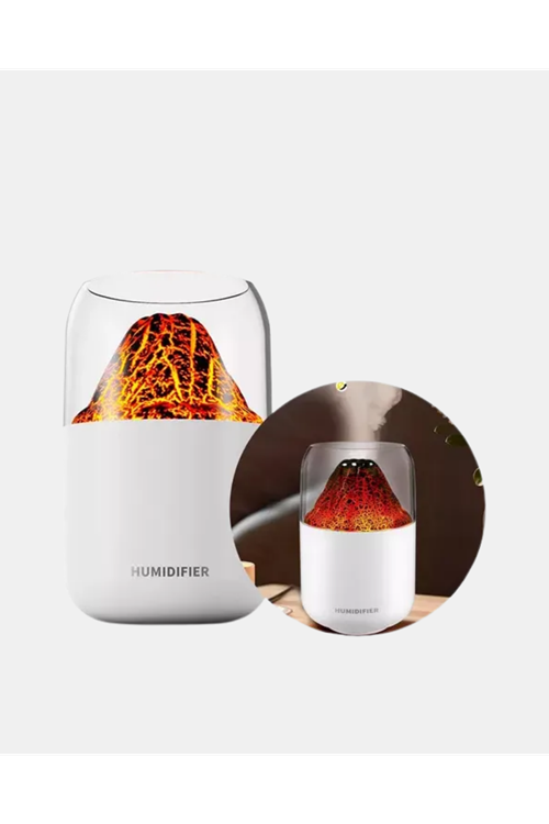280ml Alev Işıklı Ultrasonik Hava Nemlendirici Sessiz ve USB Şarjlı