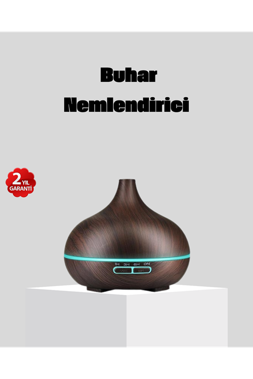 550 ml Büyük Su Hazneli Ultrasonik Nemlendirici ve Aromaterapi Difüzörü