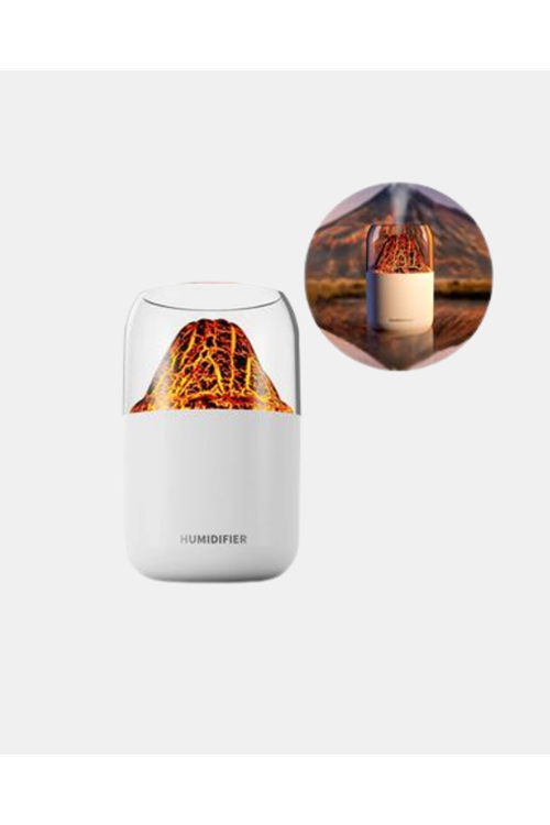 Ultrasonik Alev Efektli Aromaterapi Difüzörü USB Şarjlı ve Otomatik Kapanma Özellikli
