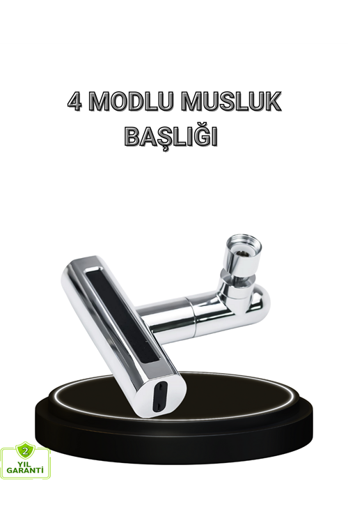 4 Fonksiyonlu Musluk Başlığı 360 Derece Dönebilen ve Su Tasarruflu