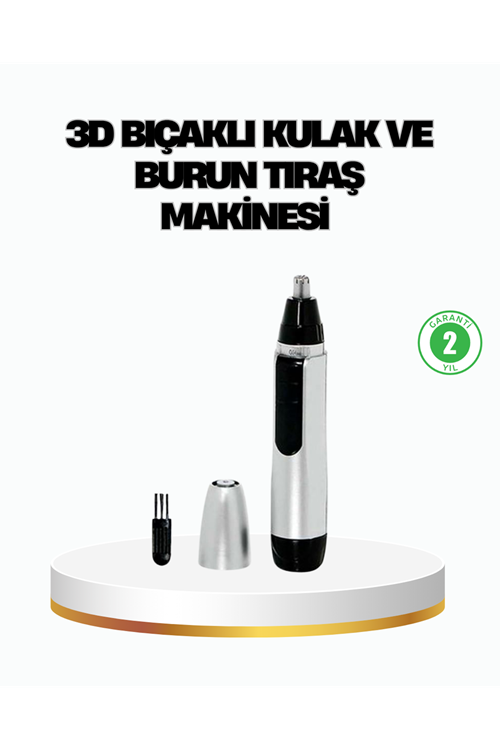 3D Bıçaklı Burun ve Kulak Tıraş Makinesi Pil ile Çalışan Taşınabilir Model