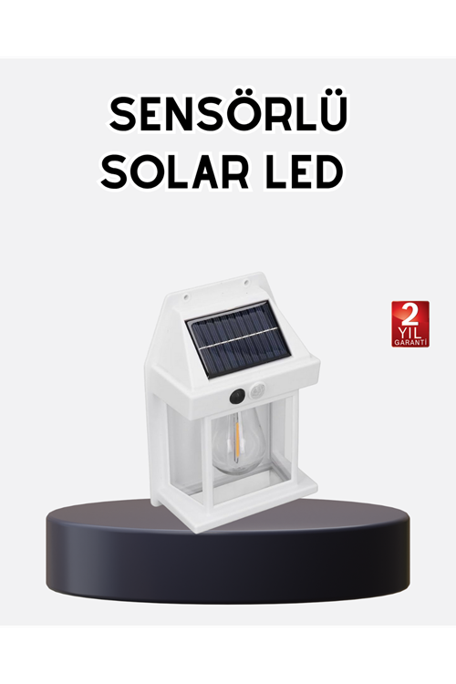 Solar Sensörlü Dış Mekan Lamba 3 Işık Modlu ve IP65 Dayanıklı