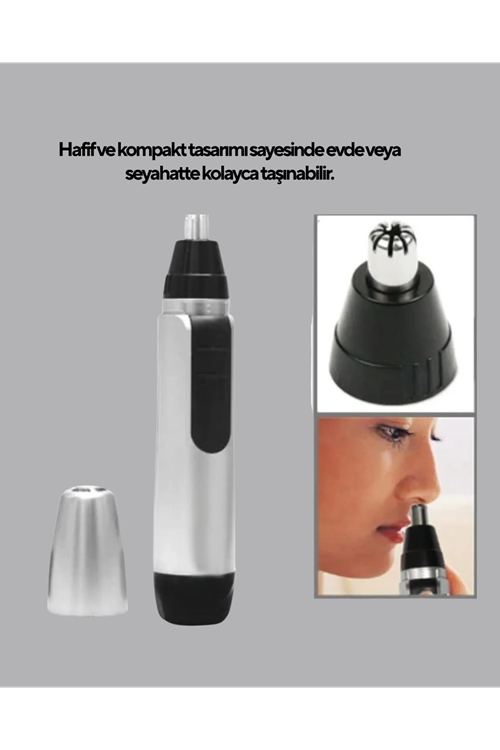 Kişisel Burun ve Kulak Tıraş Makinesi 3D Kavisli Bıçak ve Kompakt Tasarım