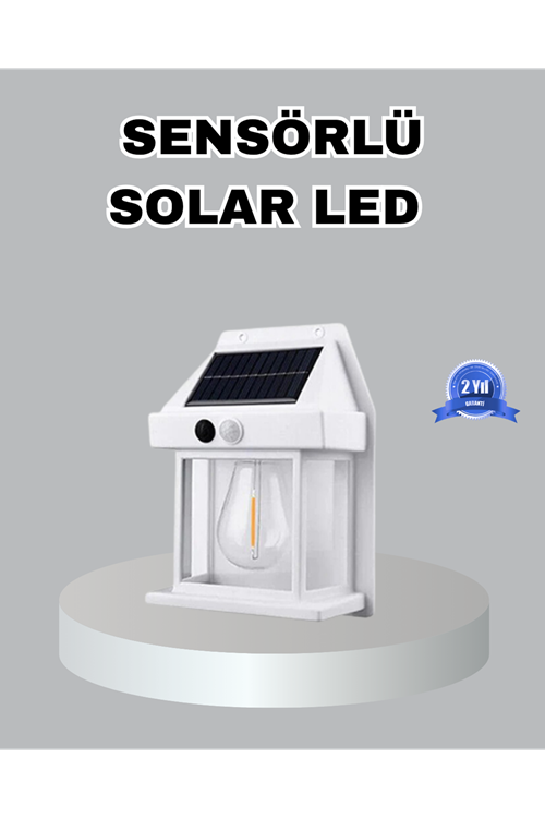 Üç Modlu Güneş Enerjili Duvar Lambası 1800mAh Bataryalı ve Hareket Sensörlü