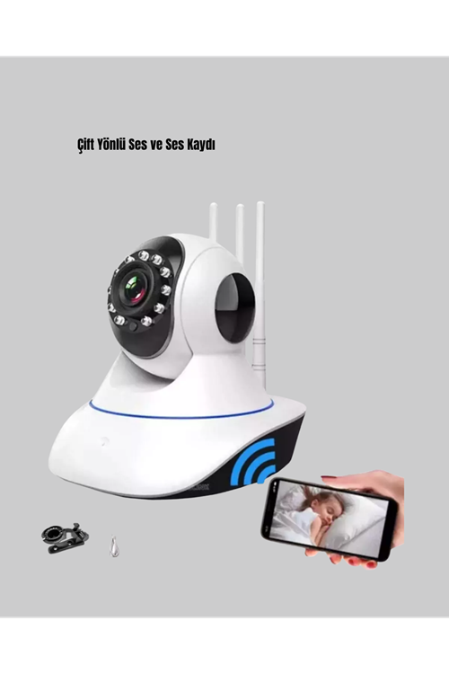 HD IP Kamera – Gece Görüşlü, Hareket Sensörlü, Mobil Takip ve Çift Yönlü Ses