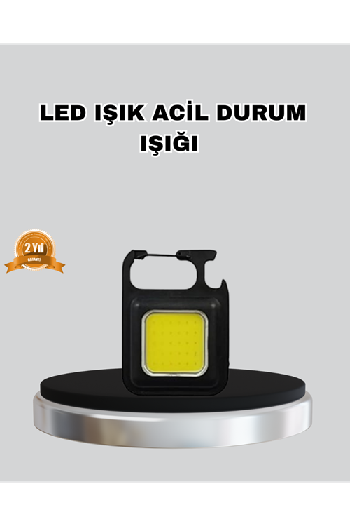 USB Şarjlı 800 Lümen LED Fener – Mini Boy, 3 Işık Modlu, Anahtarlık Tipi El Feneri