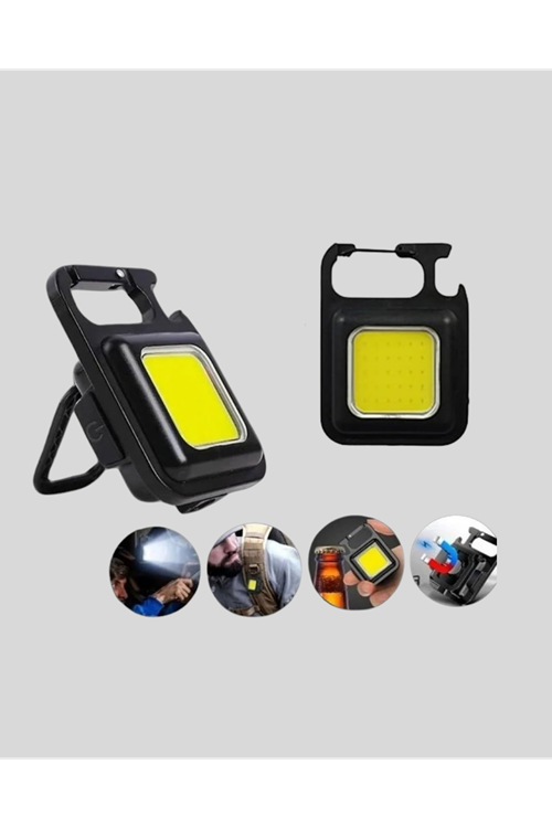 Süper Parlak 800 Lümen LED Fener – USB Şarjlı, 3 Işık Modlu, Mini Taşınabilir ve Anahtarlık Tipi