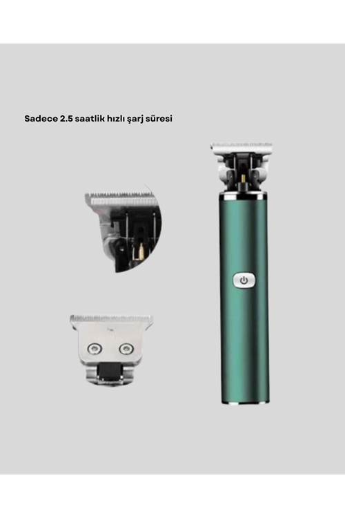 Şarjlı Erkek Tıraş Makinesi – 180 Dakika Pil Ömrü, 2.5 Saat Hızlı Şarj, USB ve Powerbank Uyumlu