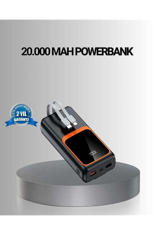 Powerbank 20000 mAh Yüksek Kapasiteli ve 22.5W Hızlı Şarj Destekli