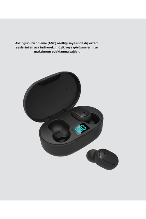ANC Bluetooth Kulaklık – Suya ve Tere Dayanıklı, Uzun Pil Ömürlü, Mikrofonlu Kablosuz Kulaklık
