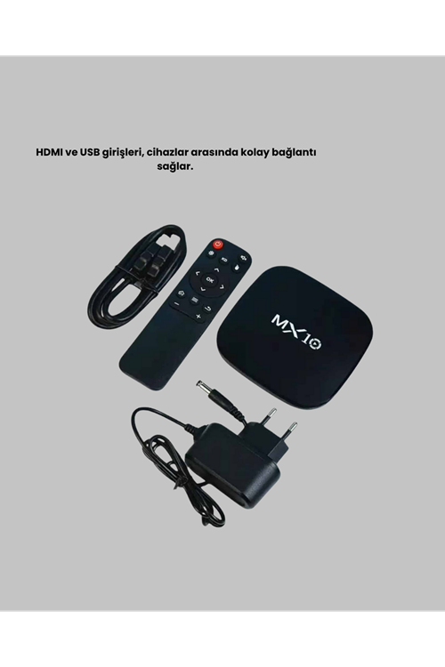 MX Box S 4K Android TV Box – Google Asistan, Dolby Ses, 8 GB Hafıza, Chromecast Desteği
