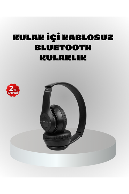 Kablosuz Bluetooth Kulaklık – TF Kart, AUX, Mikrofonlu, Suya Dayanıklı, 10m Menzil