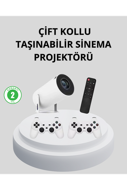 Wi-Fi 6 ve Bluetooth 5.0 Destekli 4K Akıllı Projeksiyon Cihazı