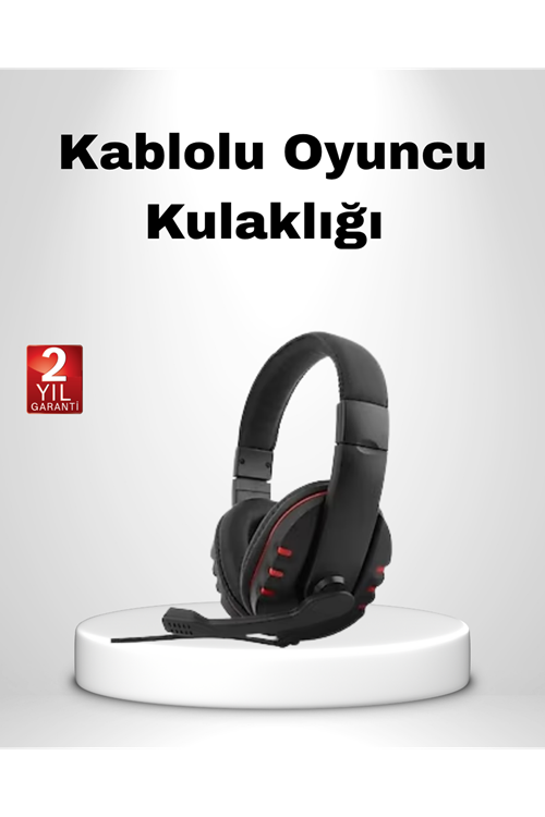 Rahat ve Dayanıklı Mikrofonlu Oyun Kulaklığı – Stereo Ses, Ayarlanabilir Kafa Bandı