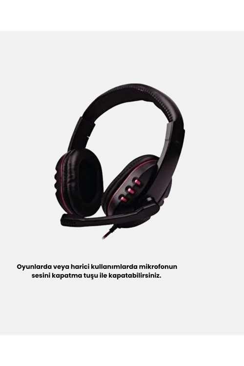 Stereo Ses Destekli Mikrofonlu Gaming Kulaklık – Yumuşak Pedli