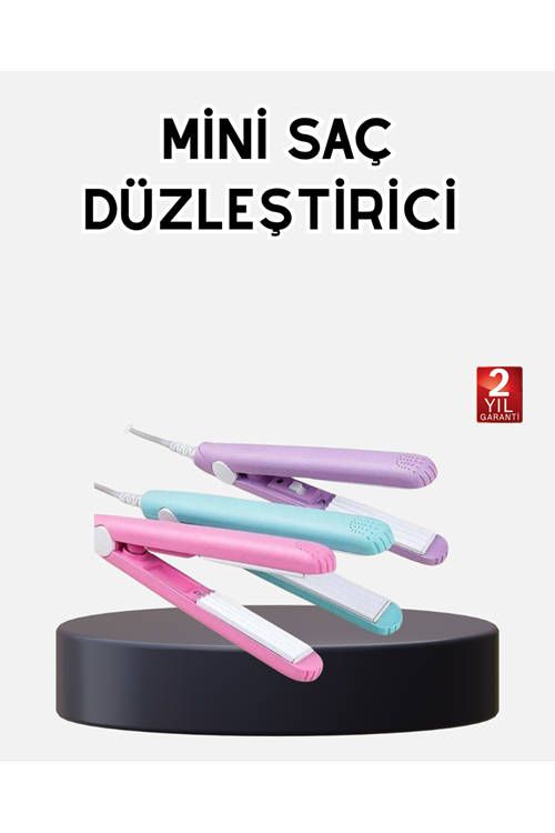 Seyahat Tipi Mini Saç Düzleştirici – Seramik Kaplama, Hızlı Isınma, Kompakt Tasarım