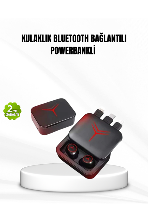 Bluetooth Powerbank Kulaklık – Kablosuz, Uzun Pil Ömrü, Dokunmatik ve Yüksek Ses Kalitesi