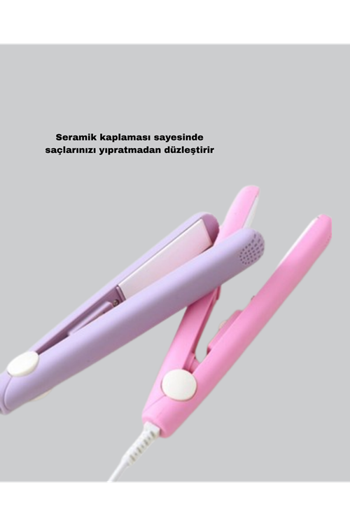 Seyahat Tipi Mini Saç Düzleştirici – Seramik Kaplama, Hızlı Isınma, Kompakt Tasarım