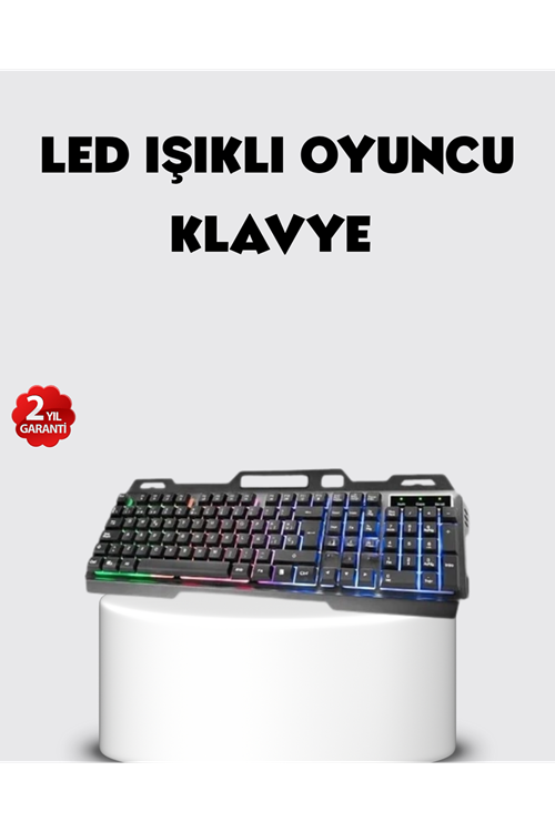 RGB Aydınlatmalı Klavye Mouse Seti – USB Bağlantılı, Türkçe Q, Ayarlanabilir DPI, Ergonomik Yapı