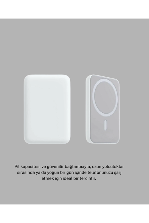 MagSafe 15W Kablosuz Hızlı Şarj, Lightning Girişli Taşınabilir Batarya