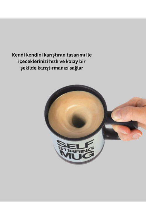 Paslanmaz Çelik Kendi Kendini Karıştıran Akıllı Kupa – Isı Yalıtımlı