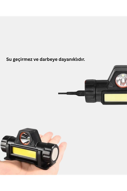 Profesyonel Şarjlı LED Kafa Lambası – Uzun Mesafe + Ortam Aydınlatması