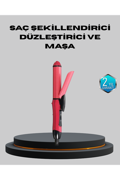 5 Kademeli Seramik Saç Düzleştirici – Düz ve Kıvırcık Mod, 26 mm Plaka, Profesyonel Saç Şekillendirme