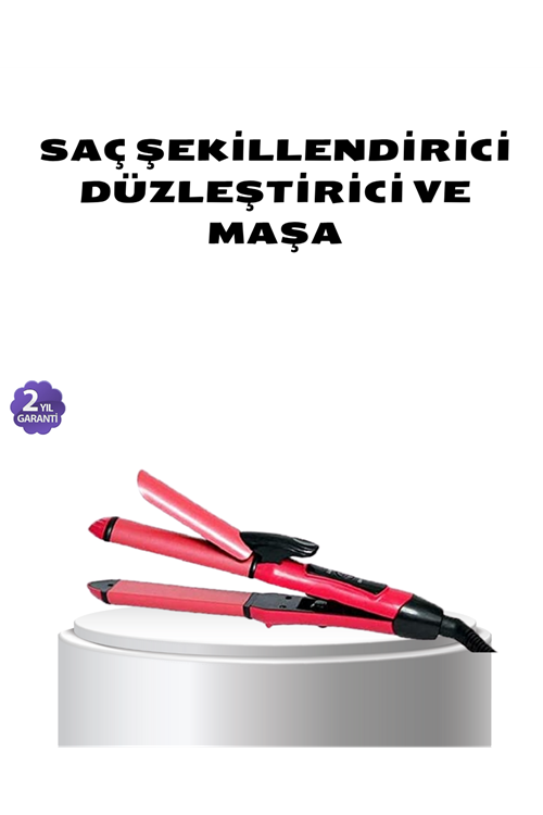 Dereceli Seramik Saç Düzleştirici – 5 Isı Seviyesi, 200°C Maksimum Sıcaklık