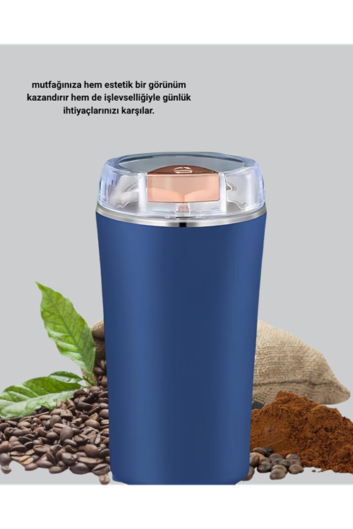 Elektrikli Kahve ve Baharat Öğütücü – Güçlü Motor, Paslanmaz Çelik Gövde, Kolay Temizlik
