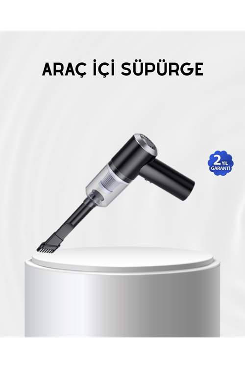 Kablosuz El Süpürgesi – Araç İçi Temizlik İçin 5500PA Güçlü Emiş, USB Şarjlı