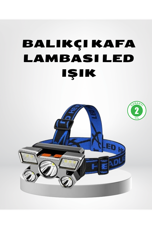 Şarj Edilebilir LED Kafa Feneri – 4 Işık Modu, IPX5 Su Geçirmez, Hareket Sensörlü