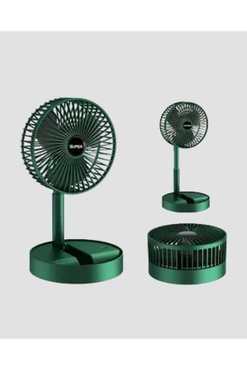 Şarjlı Katlanabilir Mini Fan – 3 Kademe Hız Ayarı, Taşınabilir Tasarım