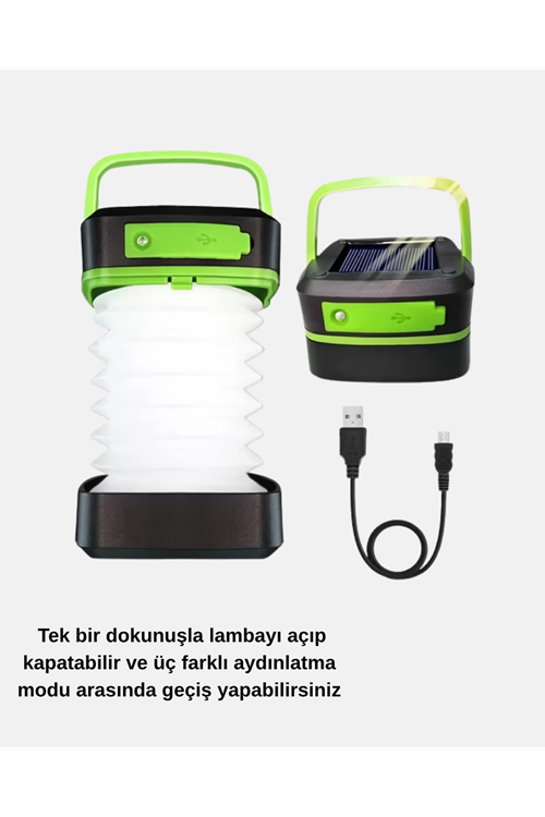 Şarjlı LED Lamba – Dokunmatik Sensörlü, 3 Kademeli Parlaklık