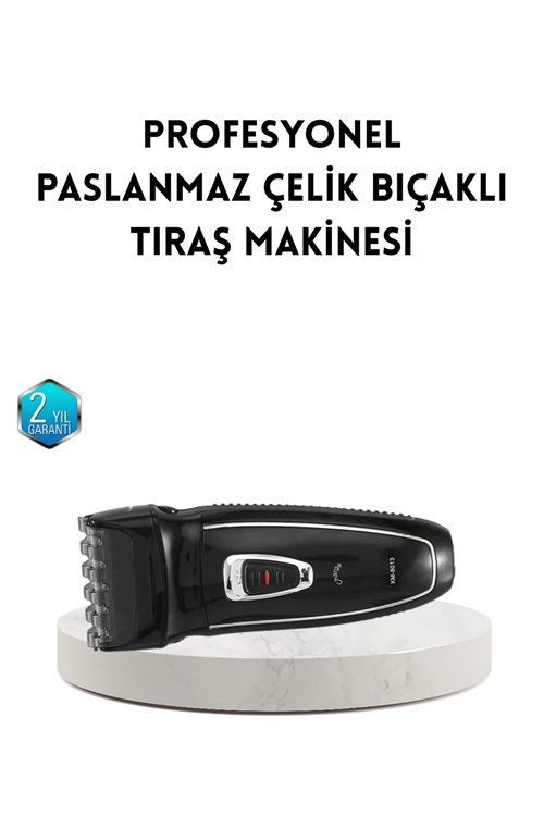 Unisex Şarjlı Saç ve Sakal Kesme Makinesi – Sessiz Motor, 1–12 mm Ayarlanabilir Başlık