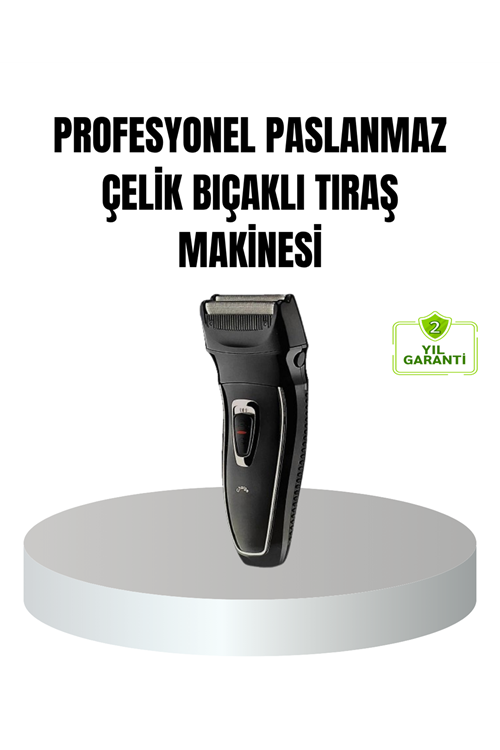 Profesyonel Şarjlı Saç ve Sakal Tıraş Makinesi – Çelik Bıçaklı, Ayarlanabilir Başlıklı, Kablosuz