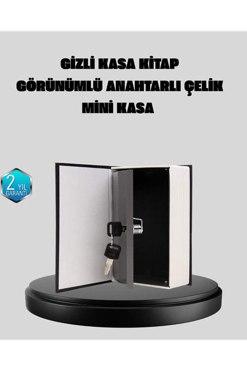 Anahtarlı Gizli Kitap Kasa – Metal İç Yapı, Kamuflajlı Sözlük Tasarım