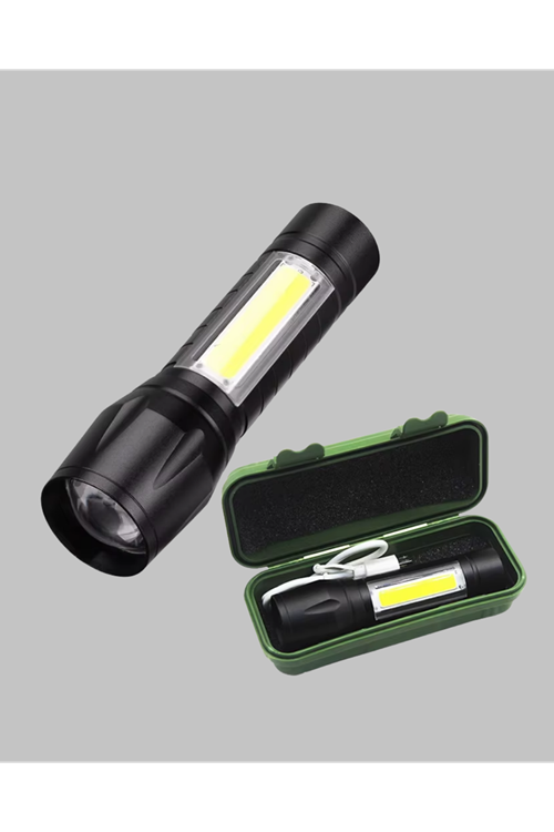Profesyonel 4 Modlu Şarjlı El Feneri | 1300 mAh Batarya | Cree LED Teknolojisi
