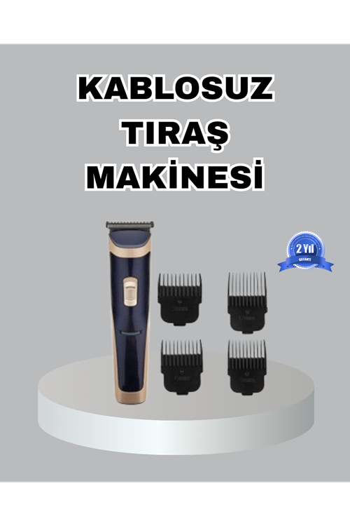 Çelik Bıçaklı Unisex Şarjlı Tıraş Makinesi – Sessiz Motor, Kablosuz ve Ayarlanabilir