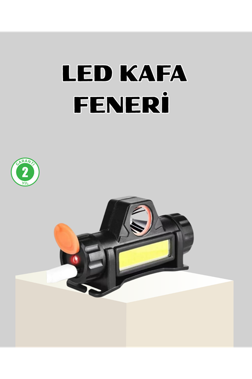 Kamp ve Doğa İçin Şarjlı LED Baş Feneri – Mıknatıslı, Su Geçirmez