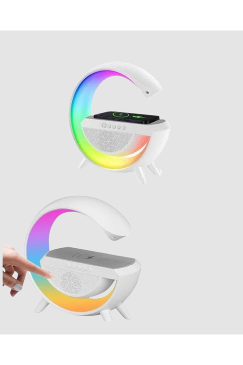 Bluetooth 5.0 Hoparlör – Kablosuz Şarj, RGB Gece Lambası ve FM Radyo